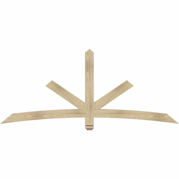 Ekena Millwork Alberta Rough Sawn Timber Gable Bracket, Douglas Fir, 84"W x 35"H x 2"D x 4"F, 10/12 Pitch GBW084X35X0204ALB00RDF - main